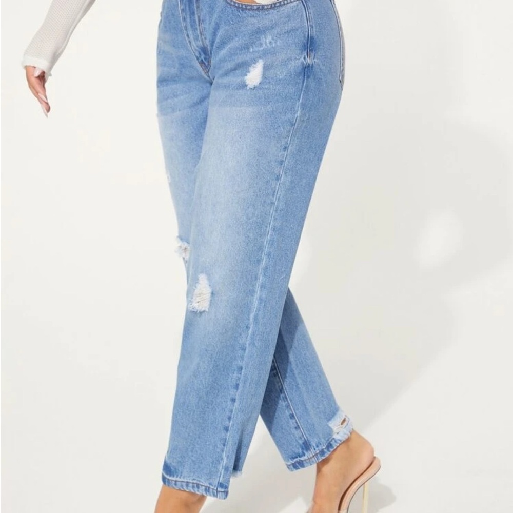 Classic Blue Distressed Women's Jeans